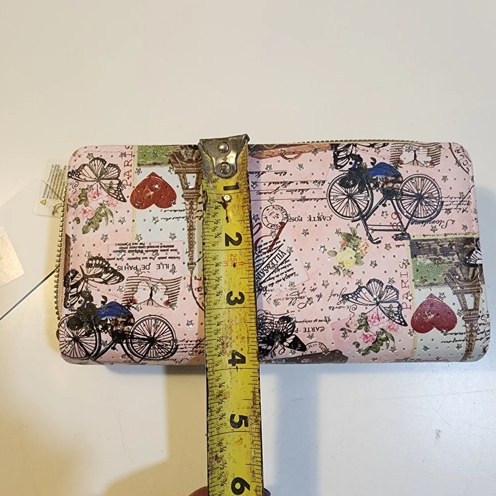 Paris Motif Pink Wallet NWT